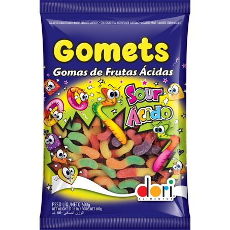 Goma Dori Gomets 600g Minhocas Acidas