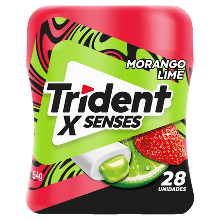 Trident x sense morango e limão 54g