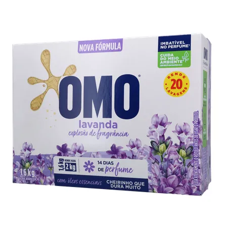 Lava Roupas em Pó Omo Lavanda 1,6Kg 360-2