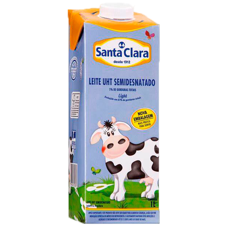 Leite longa vida santa clara s. desnatado 1l