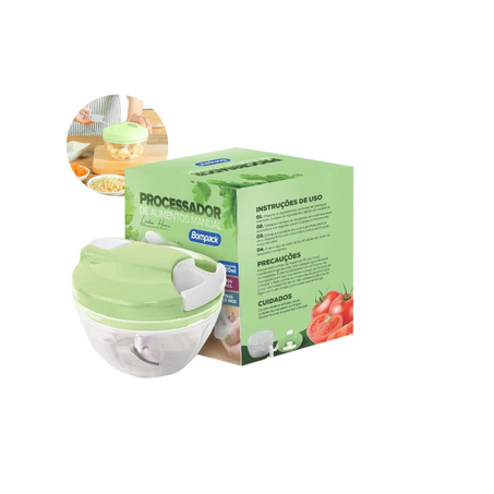 Processador manual de alimentos bompack 520ml