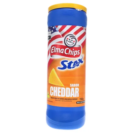SALGADINHO E CHIPS STAX CHEDDAR 156G 360-1