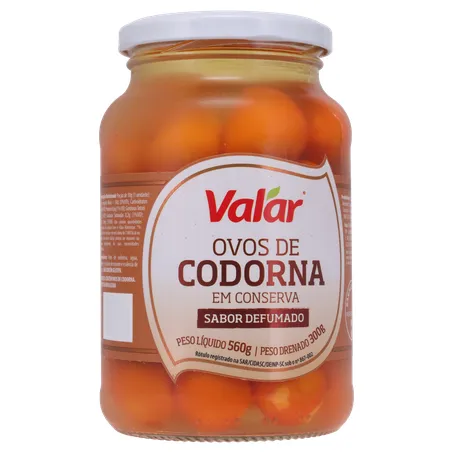 Ovos de codorna valar defumado 300g 360-35