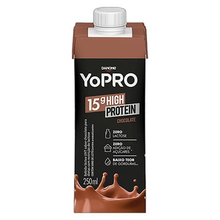BEBIDA LÁCTEA UHT CHOCOLATE ZERO LACTOSE YOPRO 15G HIGH PROTEIN