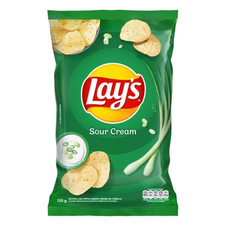 BATATA FRI ELMA CHIPS LAYS SOUR CREAM 135G