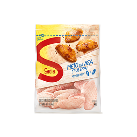 Frango sadia meio de asa iqf 1kg