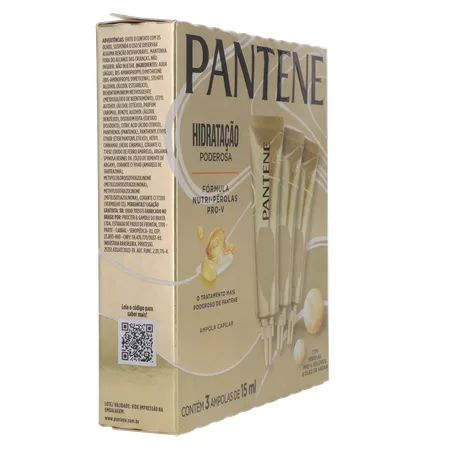 Ampola de Tratamento Pantene Hidro Cauterização com 3 Unidades 15Ml 360-30