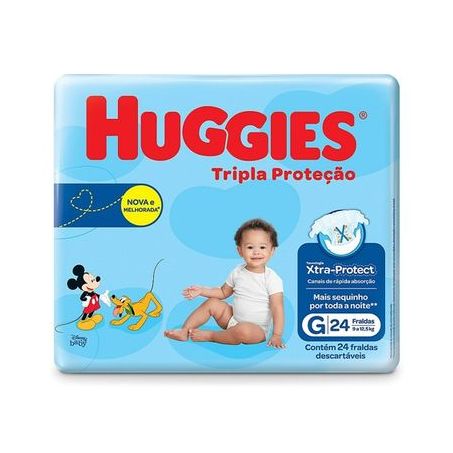 FRALDA HUGGIES JUMBO TRIPLA G 24UN