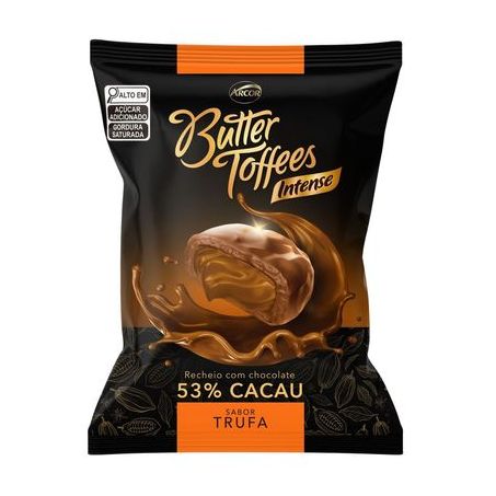Bala butter toffees 53% cacau trufa 90g*