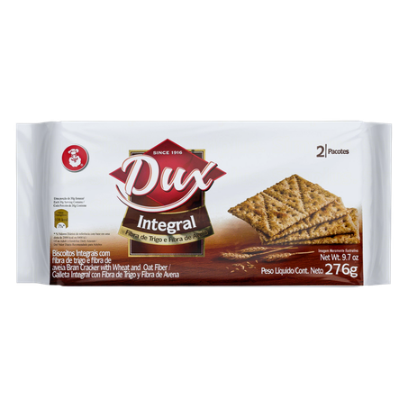 Biscoito dux cracker com farelo de trigo 276g