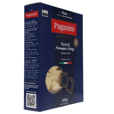 Massa Ravioli Paganini Queijo e Trufa Caixa 200gr 360-31