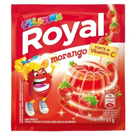 Gelatina royal morango pc 25g
