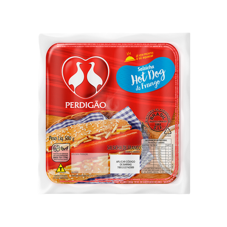 Salsicha perdigao de frango 500g