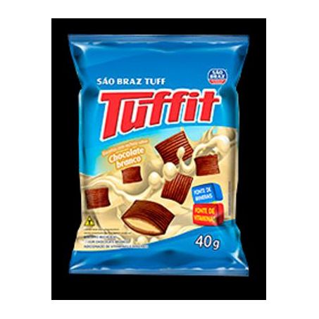 Mini Biscoito Doce Recheado Tuffit Chocolate Branco Embalagem 40G
