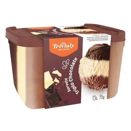 Sorvete trivialy triplo chocolate 1.5l