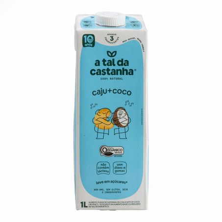 BEBIDA DE CASTANHA DE CAJU + COCO ORGÂNICO 1L A TAL DA CASTANHA