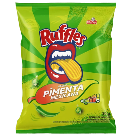 SALGADINHO ELMA CHIPS RUFFLES PIMENTA  MEXICANA 30G