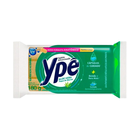 Sabão em barra ypê aloe vera toque de maciez 180g