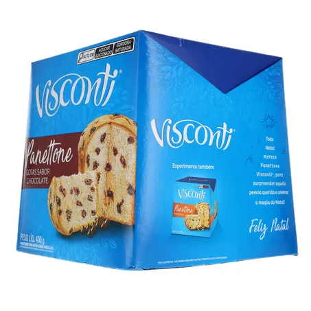 Panettone Visconti Chocolate Caixa 400gr 360-5