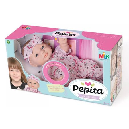 BONECA MILK BABY NELLY SONS DE BEBÊ
