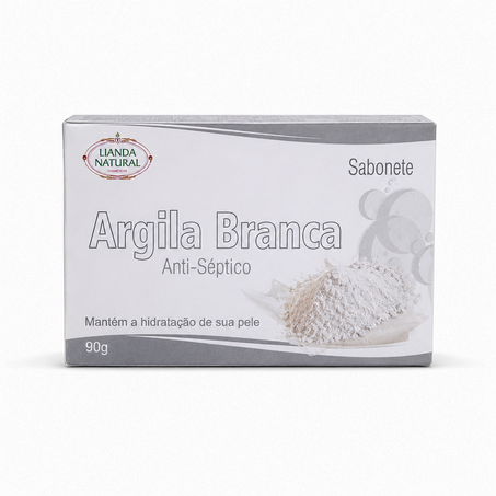 SABONETE DE ARGILA BRANCA ANTI-SÉPTICO 90G