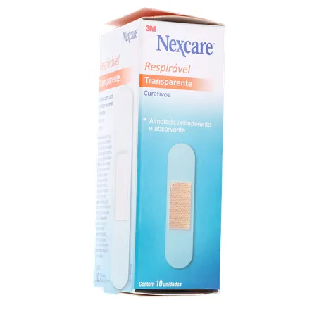 Curativo nexcare transparente respirável caixa c-10unid 360-25