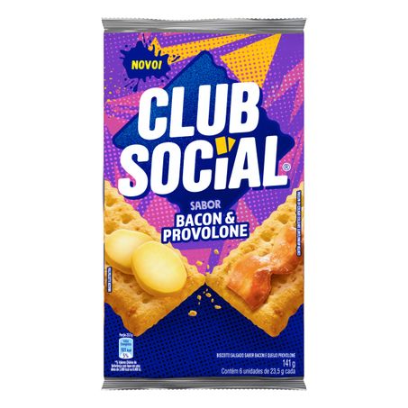 Pack Biscoito Bacon & Provolone Club Social