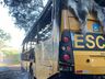 Ônibus escolar pega fogo no interior de Princesa