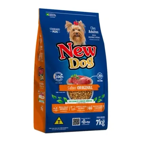 Racao New Dog 7kg Caes Racas Pequenas Original