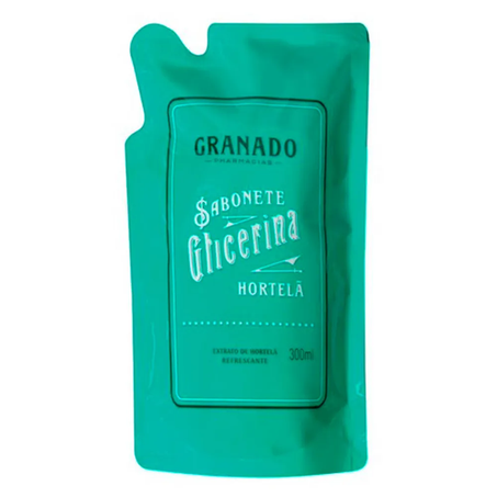 SABONETE LIQUIDO  GRANADO 300ML GLIC. HORTELA REFIL 