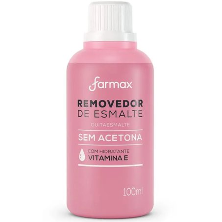 Removedor esmalte sem acetona farmax 100ml
