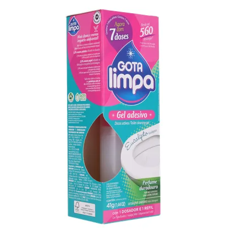 Desodorizador Gota Limpa gel adesivo eucalipto 41g 360-32
