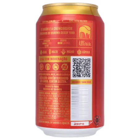 Cerveja Brahma Chopp Pilsen Lata 350Ml 360-19