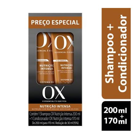 KIT OX SHAMP 200ML +COND 170ML NUTRIC INTENS