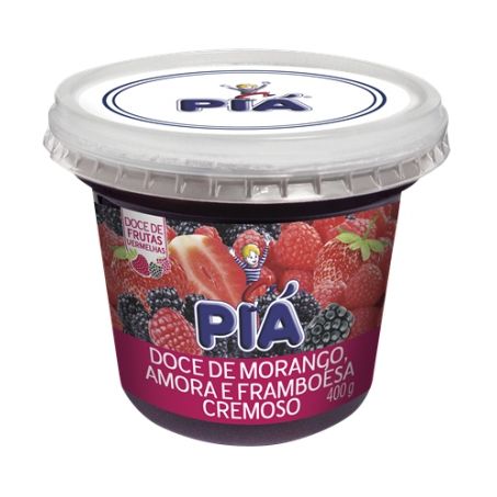 DOCE PIA 400GR FRUTAS VERMELHAS
