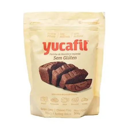 FARINHA DE MANDIOCA YUCAFIT S/GLÚTEN 500G