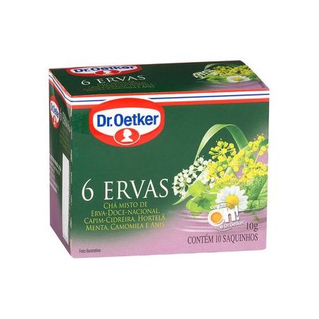 Chá Misto Dr Oetker 6 Ervas Caixa com 10un - 10gr