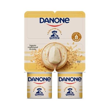 Iogurte Integral Danone Tradicional Aveia Bandeja 340g