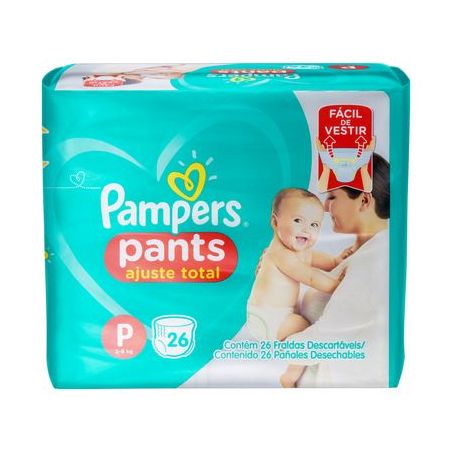 Fralda P Pampers Pants Ajuste Total Pacote 26UN