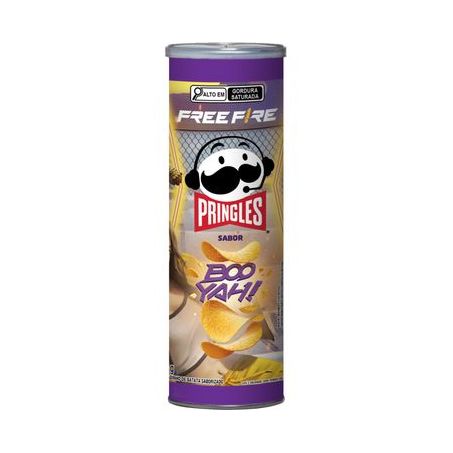 Salgadinho de Batata Pringles Booyah! Free Fire Pote 105gr