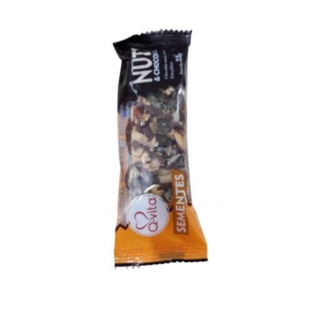 Barra de cereal q-vita nuts chocolate e sementes 33g
