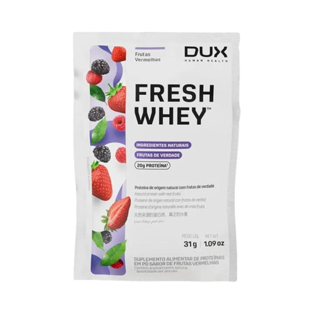 Suplemento Dux 31g - Fresh Whey - Frutas Vermelhas - Sachê
