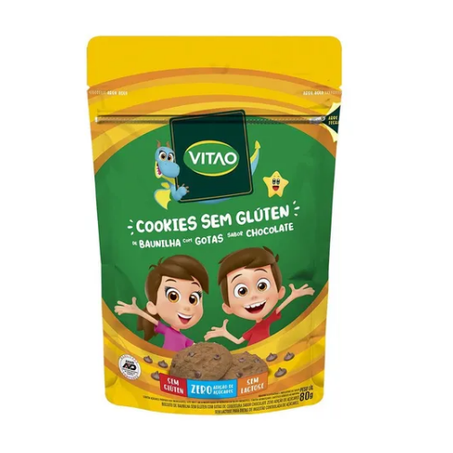 COOKIES VITAO KIDS BAUNILHA CHOCO SG 80G
