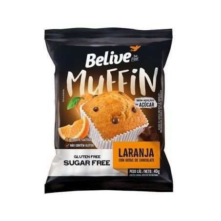 MUFFIN BELIVE CHOC/LARANJA 40G