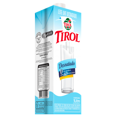 Leite Desnatado Uht Tirol 1L