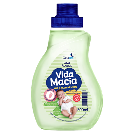 Lava Roupas Vida Macia Líquido Glicerina e Erva-Doce Frasco 500ml 
 