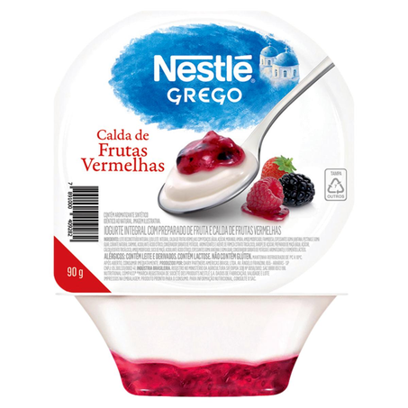Iogurte Grego Nestlé 90g - Calda de Frutas Vermelhas