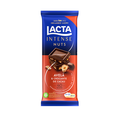 Chocolate intense avelã/cacau lacta 85g