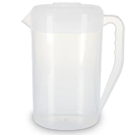 Jarra plast transparente e decorada 1,2l