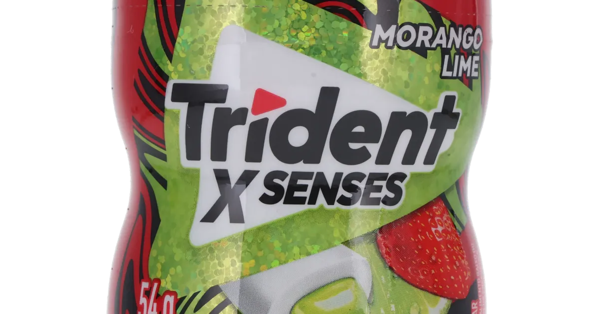 GOMA DE MASCAR TRIDENT X SENSES MORANGO LIME POTE 54G